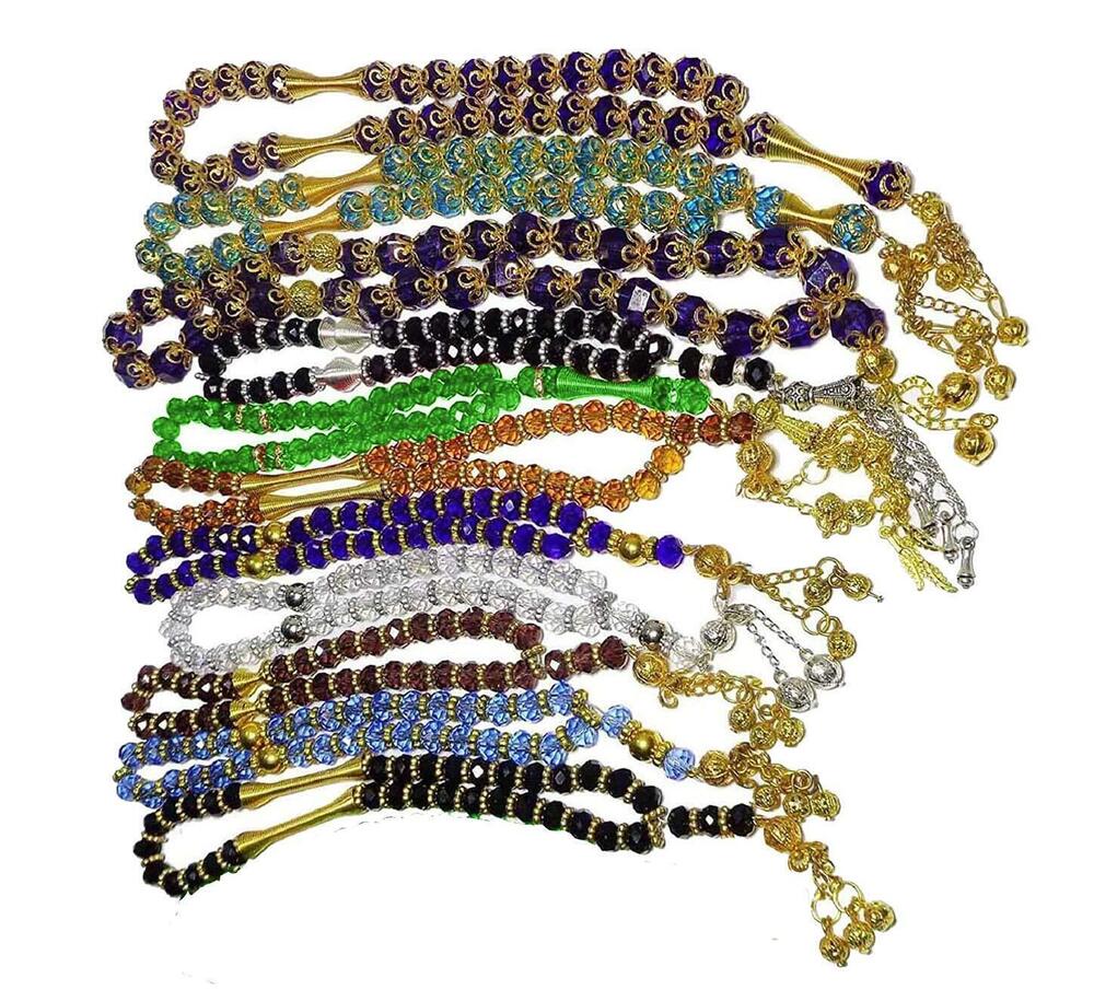 9330 Lot 8 Crystal Tasbeeh Sebha Tasbih Sibha Subha Rosary Masbaha Muslim